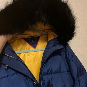 Tommy Hilfiger Blue and Yellow Puffer Jacket